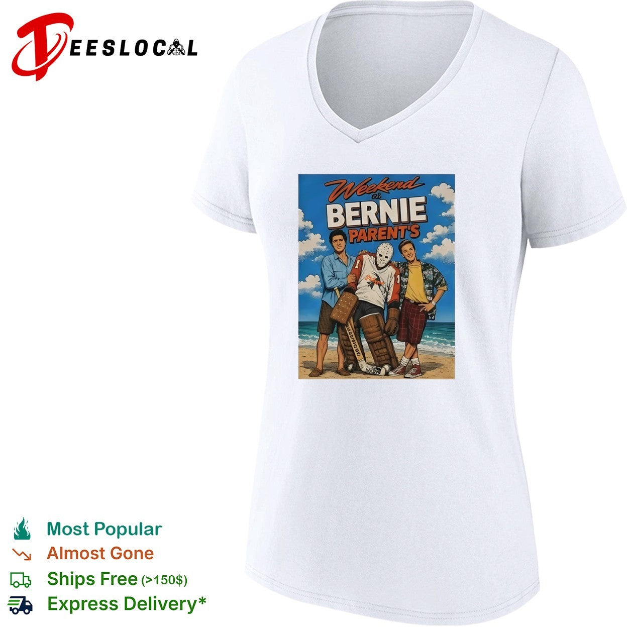 Weekend at Bernie Parent’s Phillygoat Hockey Parody shirt