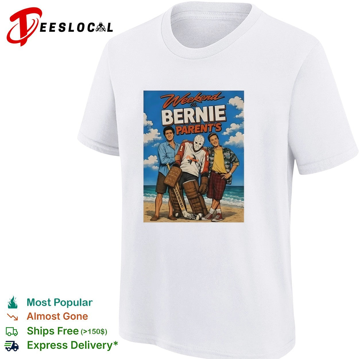 Weekend at Bernie Parent’s Phillygoat Hockey Parody shirt