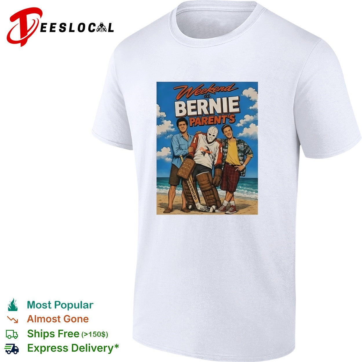Weekend at Bernie Parent’s Phillygoat Hockey Parody shirt