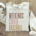 Weekends Coffee Baseball Sweatshirt, Baseball Mom Sweatshirt, Gift for Baseball Lover, Baseball Sweatshirt, Sweatshirt...