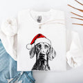 Weimaraner, Santa, Dog, Christmas, Dog Lover, Pet Sweatshirt, Crew Neck, Women's, Crewneck T-Shirts, Hoodie