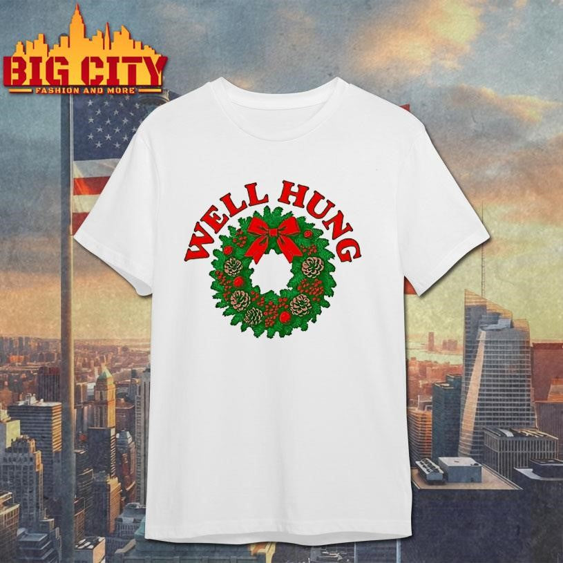 Well Hung Green Pine Boughs Christmas Graphic Shirt