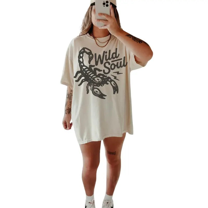 Western Boho Shirt Oversized Graphic T Shirt Trendy Country Concert Tee Grunge Cowgirl Trendy Western Vintage Distressed...