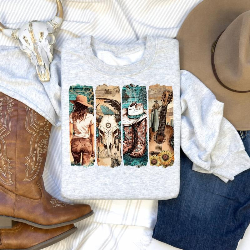 Western Brushstroke DTF Transfers - THIS IS NOT A SHIRT Hoodie, Sweatshirt | RetroVerseTees.com