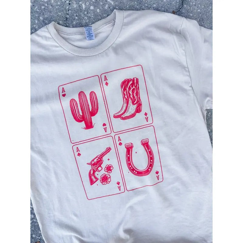 Western Cards Graphic Top T-Shirts, Hoodie, Sweatshirt | RetroVerseTees.com
