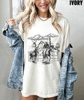Western Cowboy Oversized Shirt, Vintage Tshirt, Cowboy Shirt, Rodeo Cowgirl Tee, Rodeo Shirt, Country vintage T-shirt,...