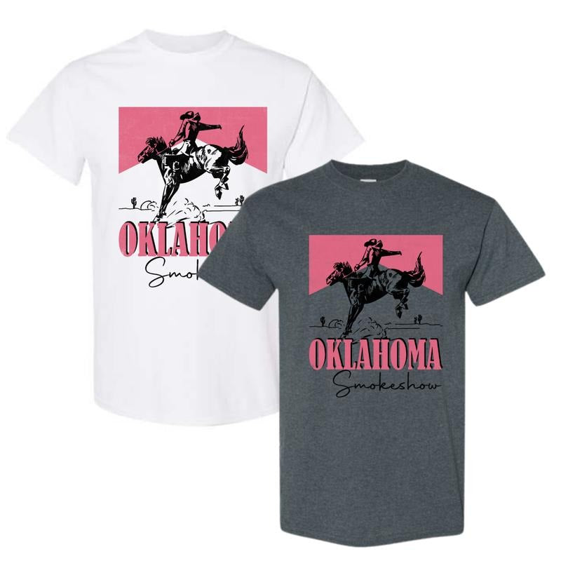 Western Oklahoma Smokeshow Cowboy Rodeo Shirt, Unisex Shirt. Hoodie, Sweatshirt | RetroVerseTees.com
