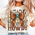 Western T-Shirt, Howdy Shirt, Western Coquette Cowgirl Leather Bow Shirt, Western Cowgirl Shirt, Western Howdy T-Shirt...