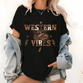 Western Vibes Print Tops, Country Pattern Lightsaber brand Shirt, Retro Cowgirl Short Sleeve Tee style 02 Hoodie, Sweatshirt