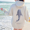 Whale Shark Unisex Hoodie, Beachy Shark Hoodie, Coconut Girl Jesus Hoodie Christian Crewneck Faith Over Fear Surf Hoodie...