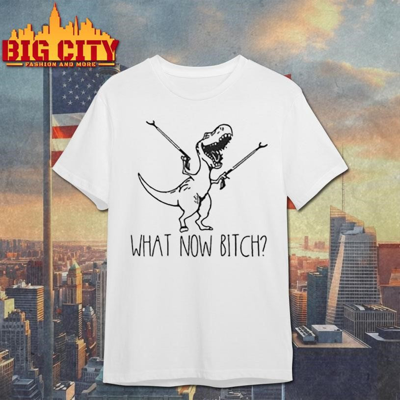 What Now Bitch T-Rex Funny 2025 Shirt