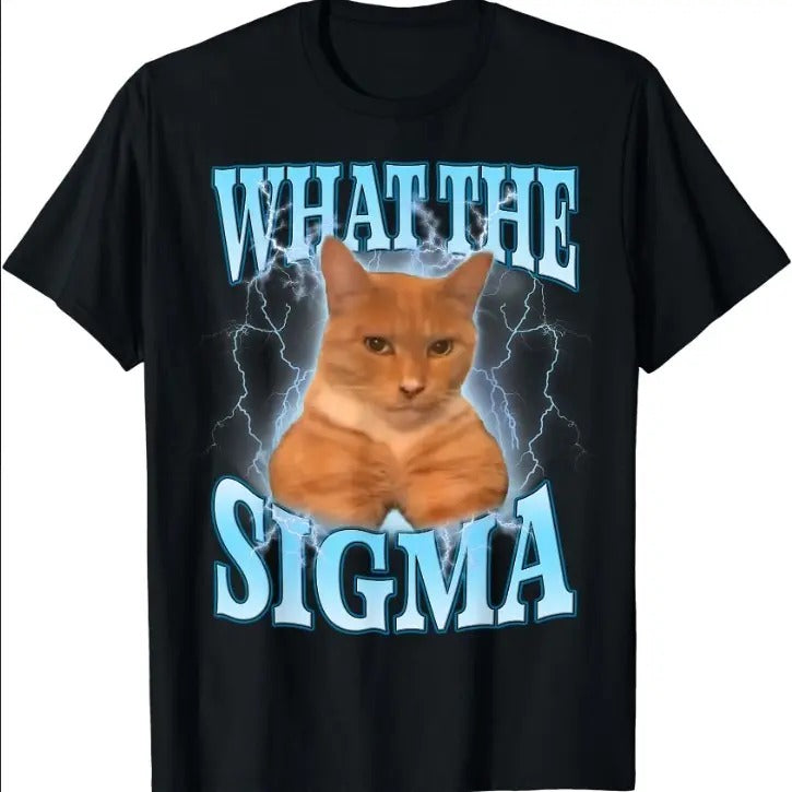 What The Sigma Meme Cat Ironic Brainrot T-Shirt Hoodie, Sweatshirt | RetroVerseTees.com
