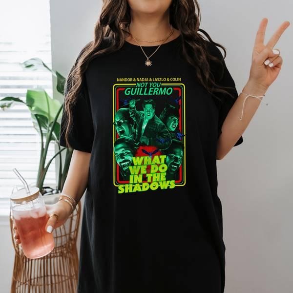What We Do In The Shadow Shirt Nandor Nadja And Laszlo Shirt Halloween Movie Shirt Hoodie, Sweatshirt | RetroVerseTees.com