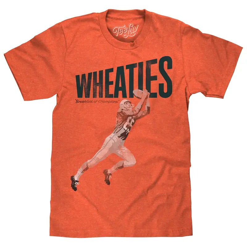 Wheaties Breakfast of Champions Football Player T-Shirt - Orange Hoodie, Sweatshirt | RetroVerseTees.com