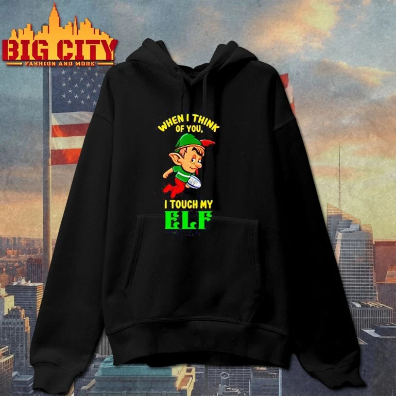 When I Think Of You I Touch My Elf Christmas 2025 shirt