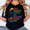 When Injustice Becomes Law Tshirt Sweatshirt Hoodie, Notorious Rbg Shirt, Political Or Protest Tshirt, Unisex Sweater...