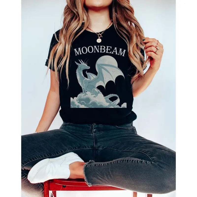 When The Moon Hatched Dragon T-shirt, Fantasy Graphic Tee For Casual Wear, Stylish Gift for Book Lover and BookStagram...