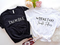 Where I Go Trouble Follows T-Shirt, Funny Matching Friends Trouble Shirt, Sarcastic Couple Tees, Funny Sibling Gift Tee....