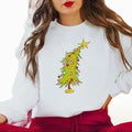 Whimsical Christmas Tree Shirt, Whimsical Grinch Tree, Trendy Whoville Tree Sweatshirt Cotton Fit Hoodie | RetroVerseTees.com