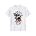 Whimsical Skull Design Lightsaber brand - Shirt: Palm Tree - Filled Eye Holes, Surfboard - Biting Jaw, with 'Wurney -...