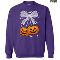 White Bats & Pumpkins Bow Sweatshirt 'NLB' T-Shirts, Hoodie | RetroVerseTees.com