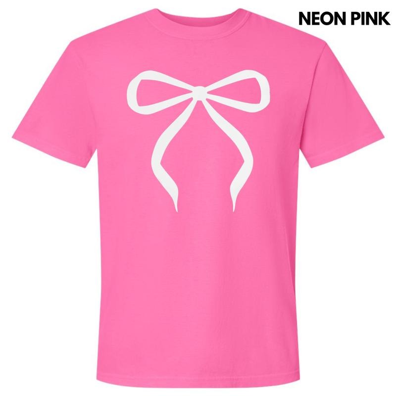 White Bow Coquette Puff Comfort Colors T-Shirt Hoodie, Sweatshirt | RetroVerseTees.com