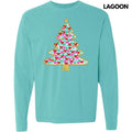 White Bushel Of Bows Christmas Tree Long Sleeve Comfort Colors T-Shirt 'NLB' Hoodie, Sweatshirt | RetroVerseTees.com