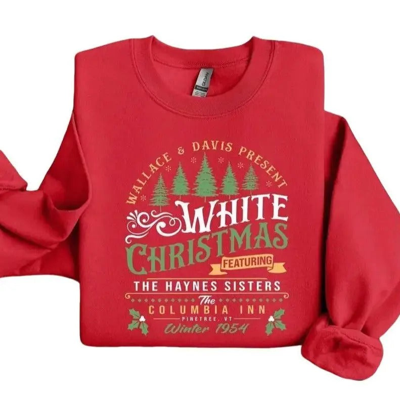 White Christmas Movie 1954 Crewneck Sweatshirt for Women - Christmas Shirt Gift - Fit Hoodie | RetroVerseTees.com