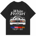 White Ferrarii F40 T-Shirt, Car Enthusiast T-Shirt, Car Clothing Hoodie, Sweatshirt | RetroVerseTees.com