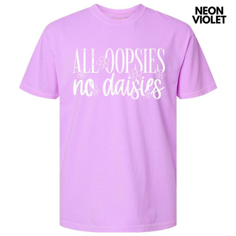White Oopsie Daisies Comfort Colors T-Shirt 'NLB' Hoodie, Sweatshirt | RetroVerseTees.com