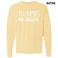 White Oopsie Daisies Long Sleeve Comfort Colors T-Shirt 'NLB' Hoodie, Sweatshirt | RetroVerseTees.com