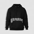 Ultra-Plush Fleece Phantom Hoodie - Black/White Stretchable Ribbed Sweatshirt Menswear Pocket T-Shirts | RetroVerseTees.com