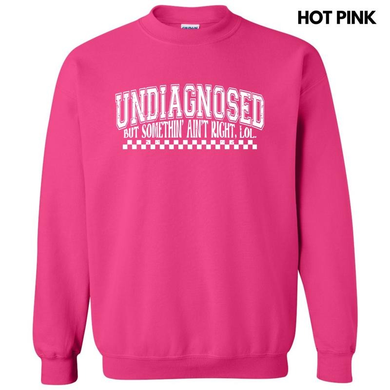 White Undiagnosed Sweatshirt 'NLB' T-Shirts, Hoodie | RetroVerseTees.com