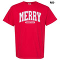 White Varsity Merry Christmas Comfort Colors T-Shirt 'NLB' Hoodie, Sweatshirt | RetroVerseTees.com