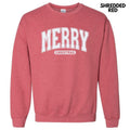 White Varsity Merry Christmas Sweatshirt 'NLB' T-Shirts, Hoodie | RetroVerseTees.com