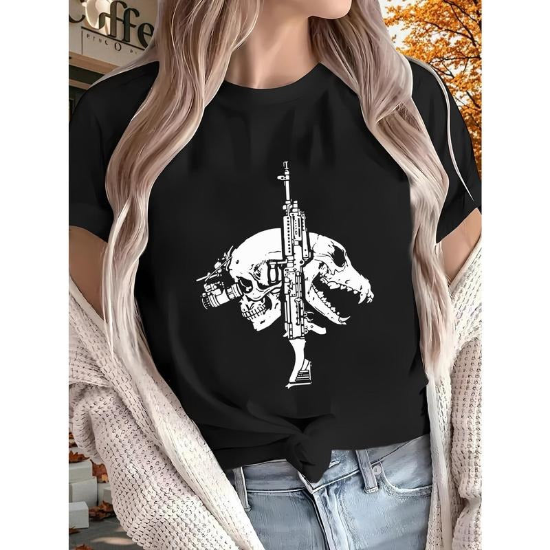 Women'WB shield Vintage Soldier'WB shield Day FOG Death Graphic T-Shirt - 100% 180gsm Short Sleeve Tee with...