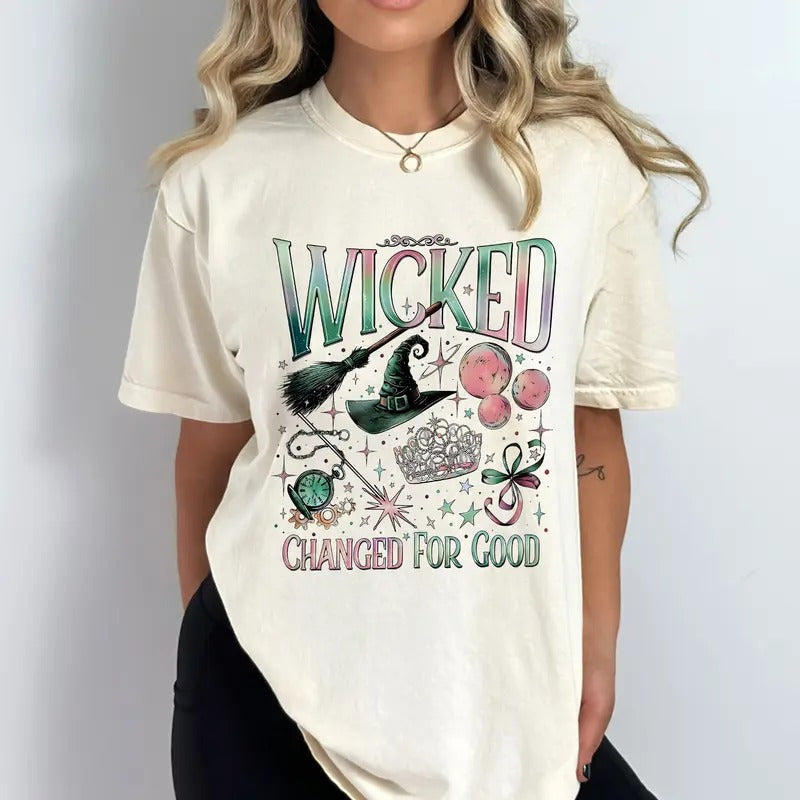 Wicked Changed For Good  Wicked The Musical, Change For Good Shirt Wicked Fan Gift Tee Glinda, Elphaba Lovers T-shirt...