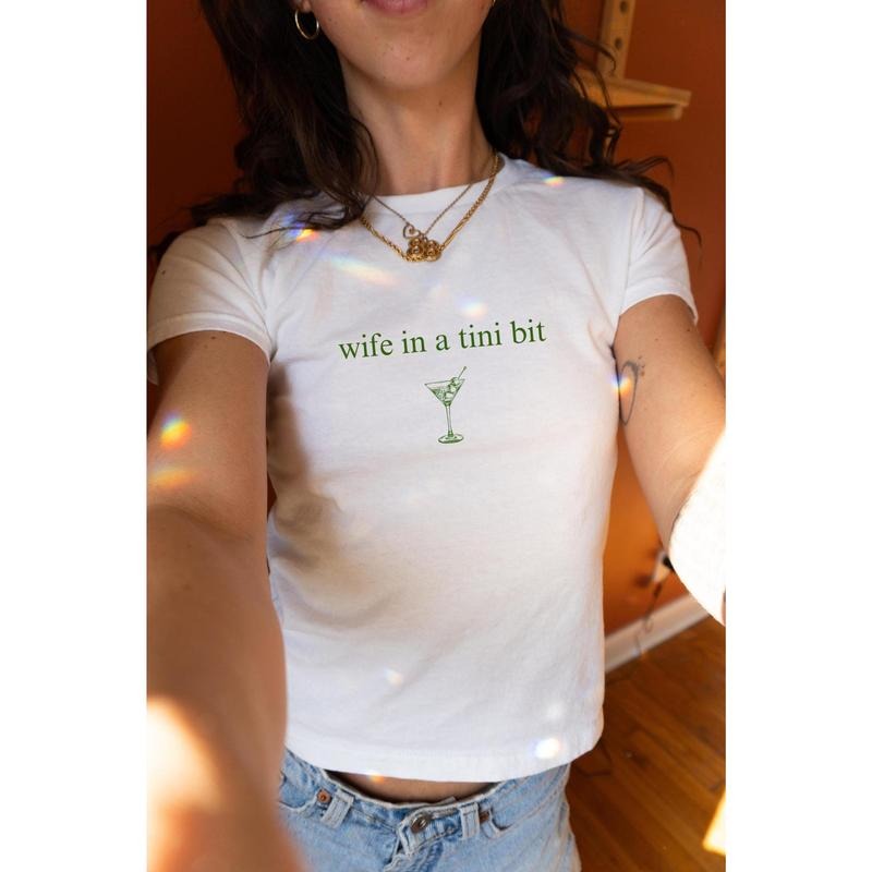 Wife In A Tini Bit Baby Tee, Dirty Martini Themed Bachelorette Party Bride To Be Tee Dirty Martini Bride Baby Tee, Dirty...