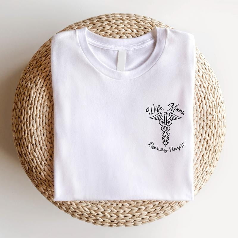 Wife Mama Respiratory Therapist Shirt, RT Nurse Pocket Size Shirt, Nurse Appreciation Gift Tee, Nursing Mom Tee, Wife...