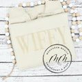 Wifey Monochromatic Sweatshirt, Wifey Tone on Tone Sweatshirt custom embroidered T-Shirts, Hoodie | RetroVerseTees.com