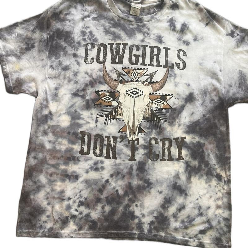 Wild One - Cowgirls dont cry tie dye T Shirt Casual Chic Fashion Graphic T Shirt Hoodie, Sweatshirt | RetroVerseTees.com