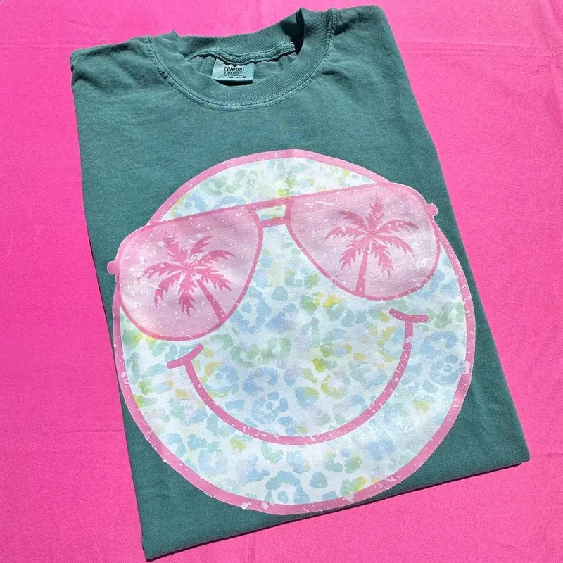 Wild Summer Happy Face Comfort Colors T-Shirt 'NLB' Hoodie, Sweatshirt | RetroVerseTees.com