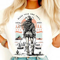 Wild and Free Retro Cowgirl Western Style Shirt, Retro Cowgirl Country Vintage Rodeo Tee, Western Country Cowgirl Gift...