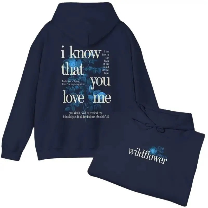 Wildflower Hoodie, I Know That You Love Me Shirt, Concert Outift, Billie Merch Graphic Tee, Concert Shirt, Music Lover...