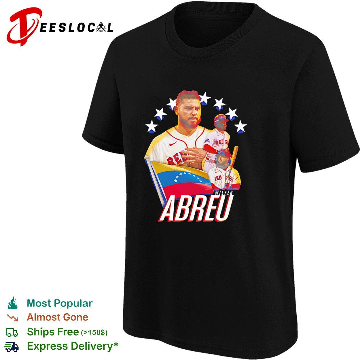 Wilyer Abreu Boston Red Sox Venezuela flag shirt
