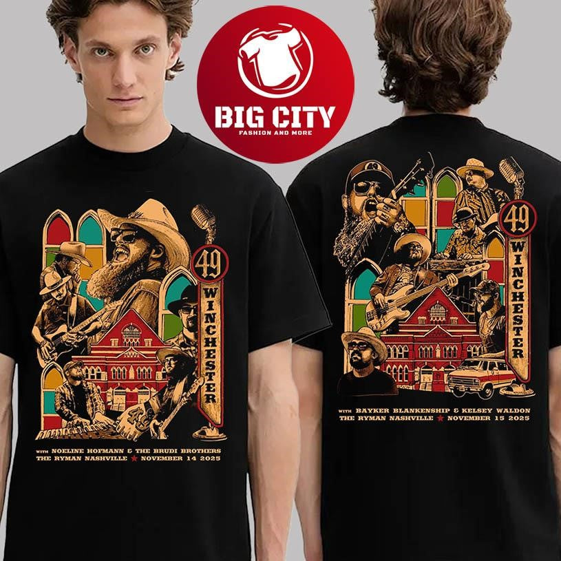 Winchester Event Poster Night 1 And 2 At Ryman Auditorium In Nashville Tennessee On November 14 And 15 2025 Two Sided Shirt