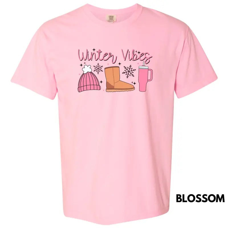Winter Vibes Comfort Colors T-Shirt Hoodie, Sweatshirt | RetroVerseTees.com