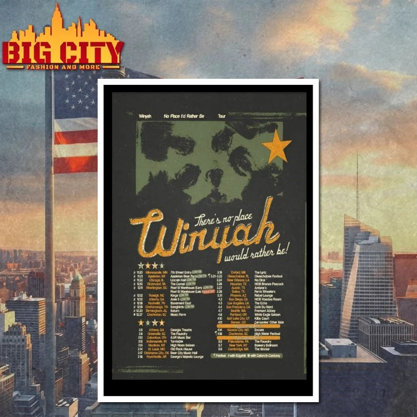 Winyah 2026 No Place I’d Rather Be Tour Poster shirt