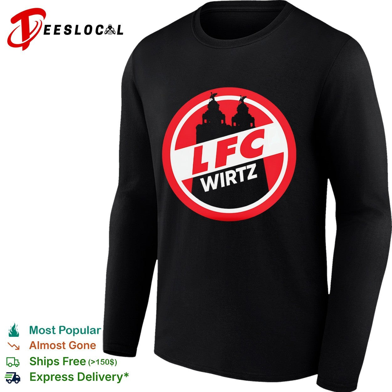 Wirtz LFC Logo Liverpool FC Football Soccer shirt