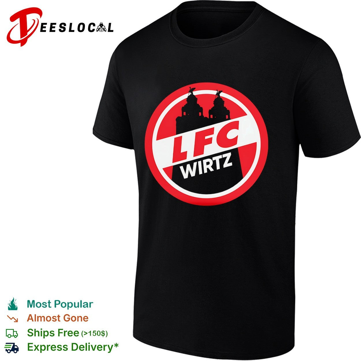 Wirtz LFC Logo Liverpool FC Football Soccer shirt